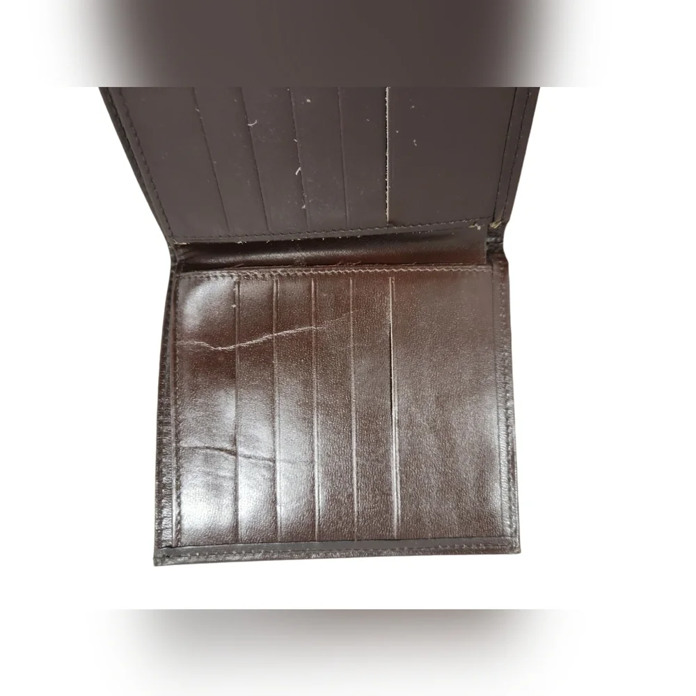 Vintage Pierre Cardin Boutique Brown‎ Leather Wallet Billfold